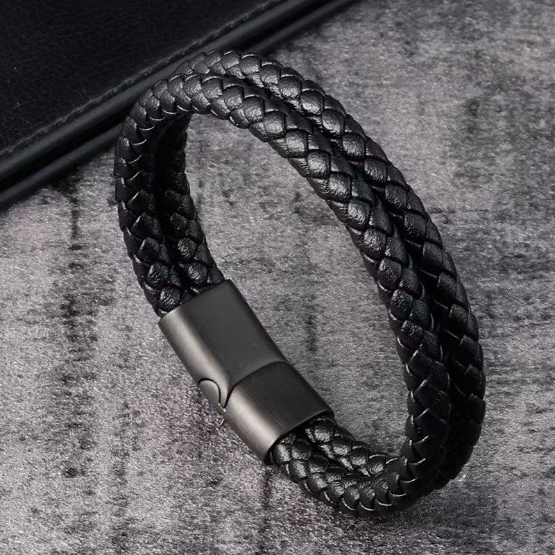 (FREE GIFT) Poedagar 100% Leather Premium Bracelet